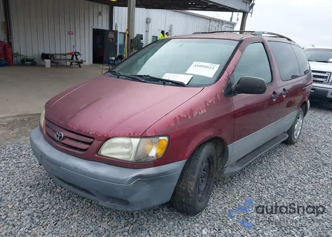 2001 Toyota Sienna Ce z USA, uszkodzony, nr VIN 4T3ZF19C61U396473